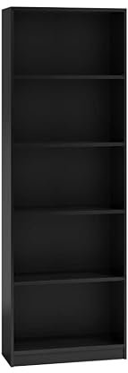 CDF Bücherregal R40 | Farbe: Schwarz | Breite: 40 Zentimeter | Für Wohnzimmer, Büro und Arbeitszimmer | Regal für Bücher und Spielzeug | Ideal für Kinderzimmer, Teenager, Jugendzimmer