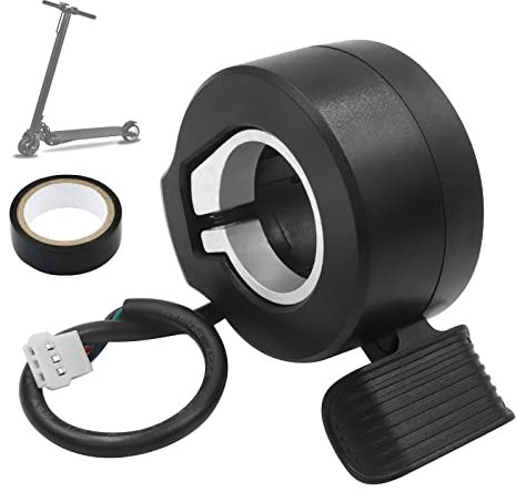 cersaty®1 Stück Daumengas, Rutschfestes Wasserdichtes E Scooter Gashebel mit 3m Lsolierband für am Meisten Electric Scooter X8,Kinderroller(schwarz)