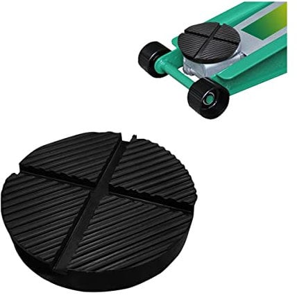 CGEAMDY Universal Gummi Auflage Jack Pad mit 2 V-Nuten, Rund Wagenheber Gummiauflage, Aussparung Gummiauflage Gummi-Unterlage Auflage Wagen-Heber KFZ Tuning Zubehör