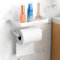 Mesybveo Porte-Papier Toilette sans Perçage en Aluminium, Porte-Rouleau avec étagères Spacieuses, Support de Papier Toilette Auto-adhésif, Porte-Papier Mural pour Salle de Bain, Cuisine (Blanc)