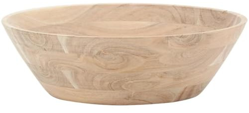 AUBRY GASPARD - Saladier en Bois d'Acacia Naturel - Ø 30 cm x Hauteur 10 cm - Finition Naturelle - Fabrication Artisanale - Adapté au Contact Alimentaire - Élégant pour Cuisine et Arts de la Table