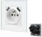 BSEED Prise Murale USB,Prises Electriques Standard avec des Griffes,Multiprise Murale avec USB Max 2.1A,16A Prise de Courant Alternatif,Convient à la Tablette,Smartphone(1Prise avec 2 Ports USB,Blanc)