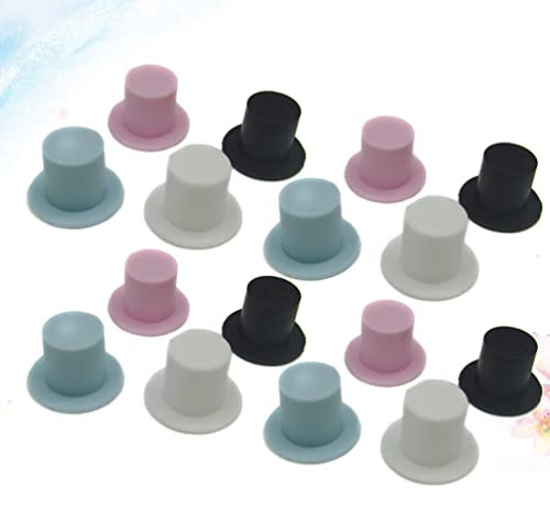 TOYANDONA 100st Winzige Schwarze Zylinder Zylinderhut Für Kinder Mini-fascinator-hut Diy Weihnachtsmütze Diy Bastel-zylinder Mini-clown-zylinder Hoher Zylinder Hüte Klein Damen Zaubererhut