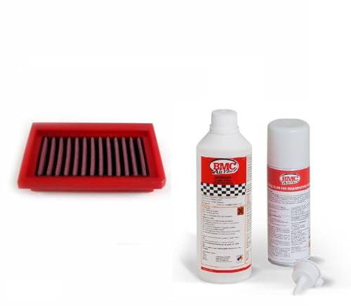 BMC Filtro dell'aria sportivo + pulitore compatibile con Aprilia SX50 KK anno di costruzione 2018-2019