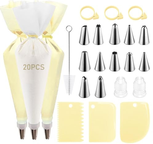 CVOZO Spritzbeutel Mit Tüllen Backzubehör Tortendekorationssets: Torten Zubehör Weihnachten Backen Zubehör Wiederverwendbar Silikon Spritzbeutel für Perfektes und Präzises Dekorieren Backkreationen