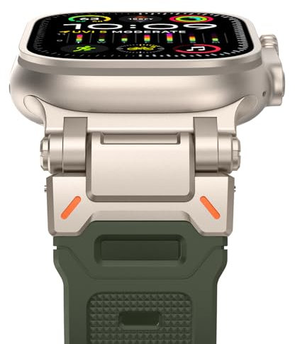 NewWays 49 mm 46 mm 45 mm 44 mm 42 mm 41 mm 40 mm 38 mm kompatibel mit Apple Watch Silikon Armband,Weiches Sport Armband für iWatch Ultra 2/Ultra Series 9 8 7 6 5 4 3 2 1 SE Herren Damen, 49mm/46mm