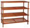 Tradineur - Zapatero de Madera - 4 Alturas - Mueble Fabricado en Madera - Estanteria Multiuso - Soporte para Zapatos Dos Alturas, Pasillo, Entrada - 67 x 63 x 26 cm - Color: Cerezo.