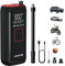 [2025 Upgraded] LASFIT BM1 Bike Pump [20s Fast Inflation] 150PSI Electric Bicycle Air Pump Portable Motorcycle Tire Inflator w/Digital Pressure Gauge, Smart Auto Stop, Schrader, Presta Valve