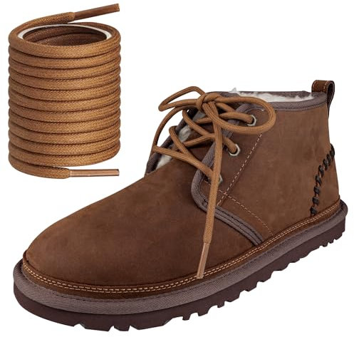 Endoto Runde Schnürsenkel für UGG Neumel Stiefel Boots, Ersatz Runde Schuhbänder Shoelaces Laces (Braun, Größe: 39 Zoll)