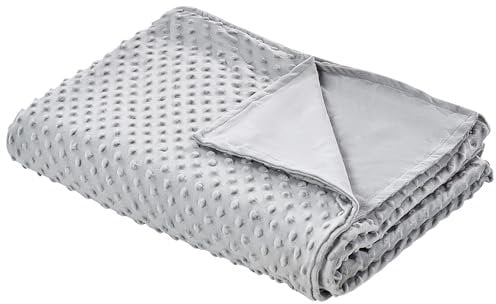 Beliani Modern Duvet Weighted Blanket Cover Polyester Fabric 120 x 180 cm Dotted Pattern Grey Callisto