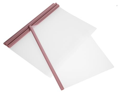 AOKWAWALIY Lot de 10 chemises transparentes en rose A4 avec barre d'attelage