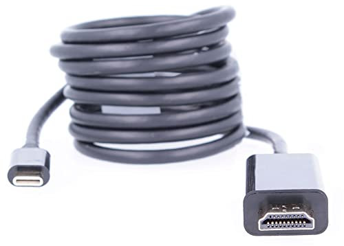 REY Cable Conversor OTG HDMI Macho a USB 3.1 Tipo C Macho 3m Conectores Dorados 4K Negro