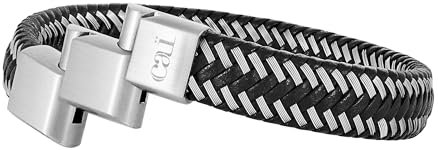 Caï Herren Armband Edelstahl 21cm Glänzend ohne Stein schwarz 065060004-22