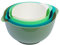 BoxedHome Army Green Nesting Plastic Mixing Bowl Set with Pour Spout, Microwave and Dishwasher Safe, BPA Free Non-Slip Base, Set of 4, Great for Prepping, Baking, Cooking