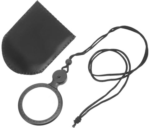 TOGEVAL 1 Set Portable Magnifying Glass Table Magnifier Folding Handheld Magnifying Neck Hanging Magnifier Screen Magnifier for Computer Monitor Portable Mini Magnifier Acrylic Black