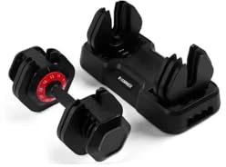 HAMMER Hantel StrongLock 4.0 Smartes Hantelsystem mit Gewichtsverstellung durch einfaches Drehen (25 kg)