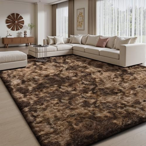 Sour Lemon Teppiche Wohnzimmer 275x370cm, Kaffee Teppich Bereichsteppiche für Schlafzimmer, waschbar rutschfest extra groß Shaggy weich Teppich flauschig modern Boden Teppiche Matte neben Teppich für