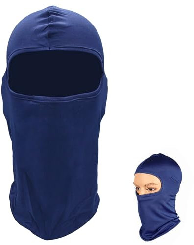 1 Stücke Skimaske für Outdoorsports Radfahren,Skifahren,Motorrad Fahren Winddicht Warm Gesichtshaube Sturmhauben,Sturmhauben Gesichtshaube Balaclava für Damen und Herren UV Schutz-Versteckt Blau