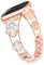 wipalor Bling Metall Armband Kompatibel für Apple Watch Armband Damen 40mm 42mm 41mm 38mm, Vierblättriges Funkeln Diamant Armband für Apple Watch SE 10 9 8 7 6 5 4 3 2 1-Roségold