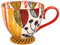 Lesser & PAVEY Hand Painted Footed Mug for Home & Kitchen | Stylish Ceramic Mugs for Tea & Coffee | Lovely Cup Set for Mens Gifts & Birthday Gifts for Women