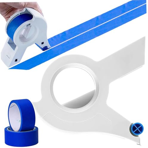 Painters Tape Dispenser, Masking Tape Machine Portable Painters Tape Dispenser Safe Masking Master Tape Dispenser with 2 Rolls Tape Masking Tape Machine for Painting