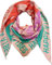 XL Dreieck Strickschal Herz Leopard Frühling Schal 100% Baumwolle Made in Italy Fashion Tuch Dreieckschal Stola Herbst Frühling Tuch Leo Love is Love Happy (Happy Rosa)