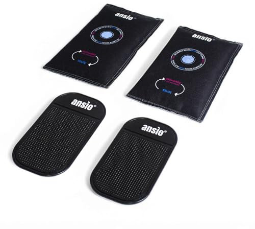 ANSIO Deshumidificador interior de coche con alfombrilla antideslizante, grande, paquete de 2