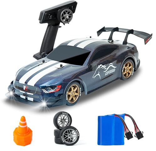 BORSTOYPRO Ferngesteuertes Auto, 1:14 Professionelles Ferngesteuerte Drift Auto mit Proportionaler Lenkung und Gaspedal 4WD GT Drift RC Cars Hobby Klasse Spielzeug für Erwachsene Jungen (Farbverlauf)