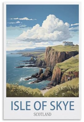 Isle of Skye Vintage-Reiseposter, Schottland, 20 x 30 cm, Druck, Poster, Zuhause, Badezimmer, Schlafzimmer, Büro, Wohnzimmer, Dekoration, Leinwandposter