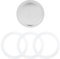 Sivaphe Espresso Maker Replacement Parts for Aluminum Moka Pot, Includes 1 Filter and 3 Silicone Gasket Seals (9 Cup)