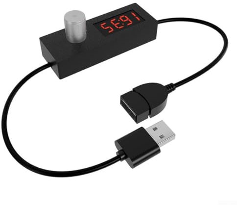 24-Stunden-Timer-Aus-Schalter, digitaler USB-Abschalt-Timer-Schalter, Ausgang einstellbar, digitale und Timer-Einstellungen, schwarz