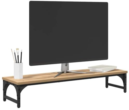 vidaXL Monitor Halterung Artisan-Eiche 85 x 23 x 15,5 cm Holzwerkstoff