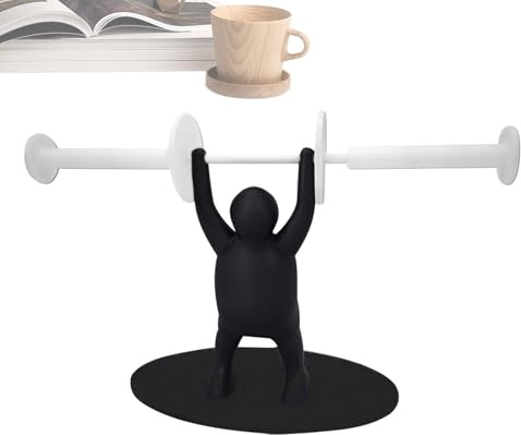 FxaumsGxuk Toilet Paper Holder Weightlifting Statue, 24x16x9cm Funny Weightlifter Toilet Roll Holder, Lifting Weights Sculpture Toilets Paper Stand, Print Fun Statue Papers Towel Holders For Restroom