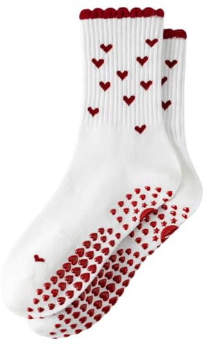Yawlsow Pilates Stoppersocken für Damen Rutschfeste Yoga Grip Socken | mit Noppen niedlich und bequem für Reformer Ballett Barre Tanz Trampolin Krankenhaus Fitness Zuhause Atmungsaktiv