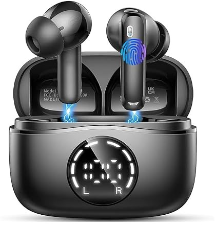 zakotu Auricolari wireless, cuffie Bluetooth 5.4 2026 nell'orecchio | 50H Playtime HiFi Stereo, auricolari, 4 ENC Noise Cancelling, IP7 impermeabile, ricarica rapida