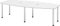 Bümö Konferenztisch oval 280x130 cm großer Besprechungstisch in Weiss, Besprechungstisch mit Chromfüßen, Meetingtisch für 10 Personen, XXL-Tisch für Besprechungsraum & Meeting