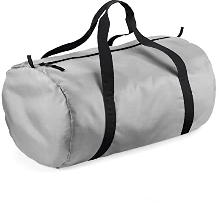 BagBase BG150 Packaway Barrel Bag - Silver/Black