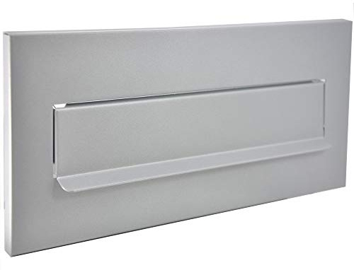 Einwurfklappe Briefeinwurf SILBER 310x135 C4 Briefschlitz Silber | Briefklappe für Türeinwurf mit Klappe, Mauerdurchwurf