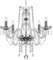 TRY-YEAN Lustre en Cristal 4 Bras Moderne Lampe de Plafond E14 Lustre Cristal K5 Couleur Claire Lustre Suspension Pampilles 44cm avec Chaîne Réglable pour Salon Chambre Entrée De Couloir