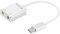 Sandberg USB-C to Sound Link - Cartes sons (USB, 3,5 mm, Argent, Blanc, 80 mm, 16 mm, 120 mm)