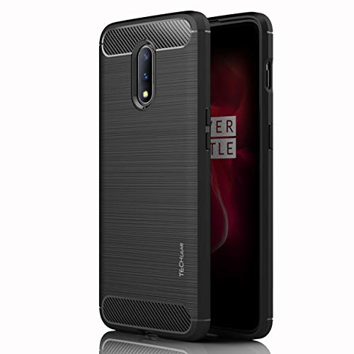 TECHGEAR Carbon Fibre Case Compatible with OnePlus 7 [Stealth Case] Flexible, Shockproof, Ultra Slim, Soft TPU Protective Shell Cover with Carbon Fibre Detailing OnePlus 7 Case