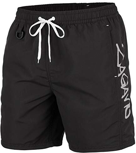 Zagano Adam Lipski Badehose Herren Schwimmhose Herren Badeshorts Herren Badeshorts Herren schwarz, 5126 Schwarze Badehose Herren lang Black schwarz, Gr. 3XL