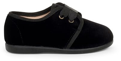 Pisamonas Zapato Terciopelo Cordón Faya Talla 23 Color Negro