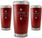 Personalised Engraved 500ml Red Travel Cup with Name's Coffee Design, Personalise with Any Name