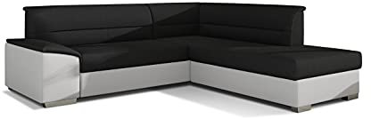 All4All Ecksofa Alma mit Schlaffunktion Bettkasten Wohnlandschaft Polstersofa Sofa Couch Eckcouch Möbel Links Rechts 23 (Sawana14+Soft17, Rechts)
