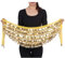 Bauchtanz Tribal Hüfttuch Chiffon Bauchtanz Kostüm Wickelgürtel mit Goldmünzen Röcke (Gelb)