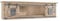 MASSIVMOEBEL24.DE | Railway - massives Wandregal - whitewashed lackiert | 1 offenes Fach mit Schiebtüren | mit Eisenelementen | 130x25x35 | Wandboard Schweberegal Regal