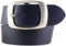 BELTINGER Jeansgürtel aus Vollrindleder 5 cm mit Doppel-Schnalle | Leder-Gürtel 50mm | Breiter Ledergürtel aus echtem Leder | Marine 95cm