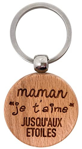Ernestine - Porte-clés Maman je t'aime - cadeau fête des mères et fête des grands mères - cadeau grossesse - porte clefs personnalisable famille - cadeau femme anniversaire Noël naissance