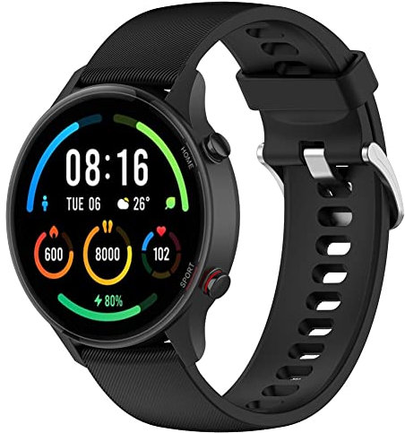 Kobmand Armband Kompatibel mit Xiaomi Mi Watch, Uhrenarmband Smart Watch Uhrenarmbänder Schnellverschluss für Xiaomi Watch S1 Active/Xiaomi Mi Watch Sport/Xiaomi Mi Watch Color (Schwarz)